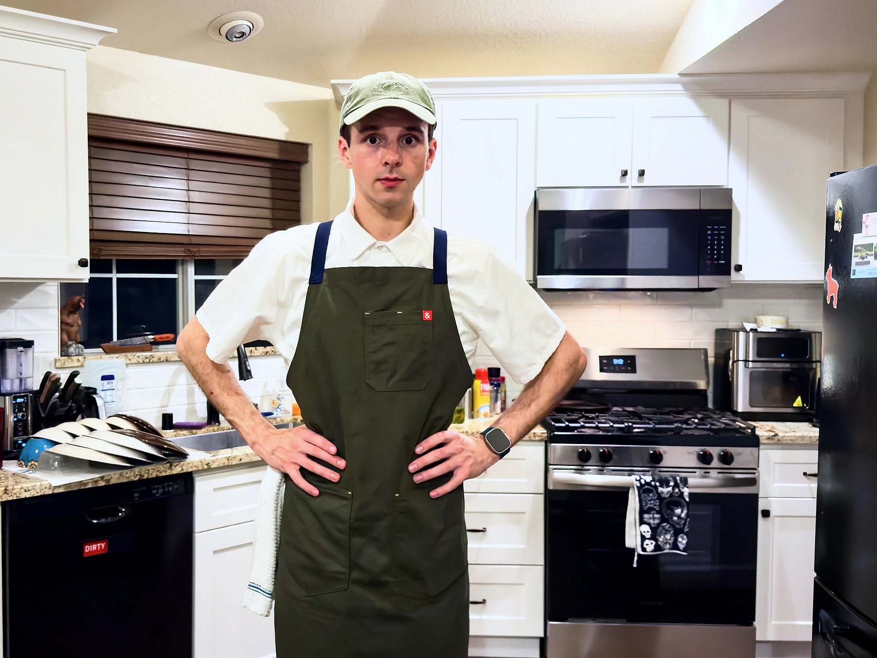 Chef Nicholas Wisness standing in a home kitchen